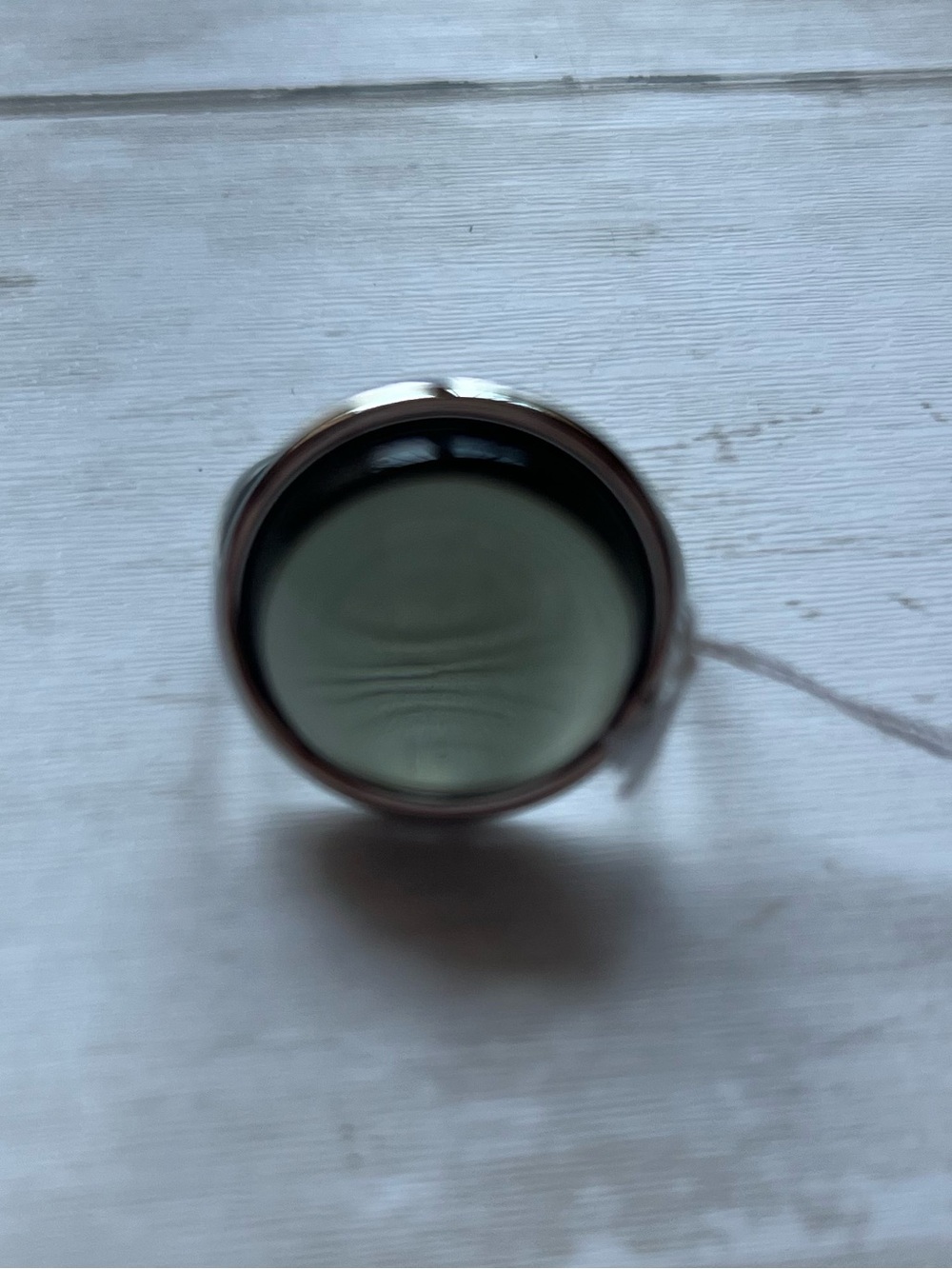 Calvin Klein silver Ring With Smokey Grey Stone Size 8.5 - Picture 9 of 12
